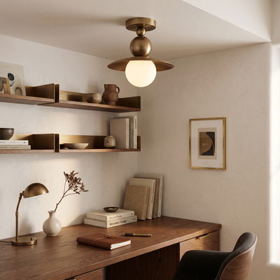Clairfield Alabaster Flush Mount Ceiling Light