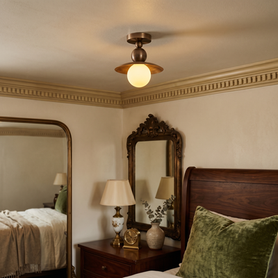 Clairfield Alabaster Flush Mount Ceiling Light
