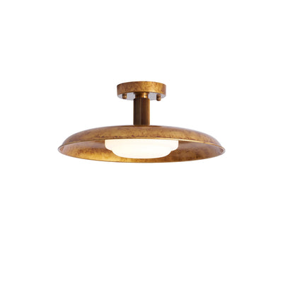 Evergrove Pot Lid Style Flat Panel Flush Mount Ceiling Light