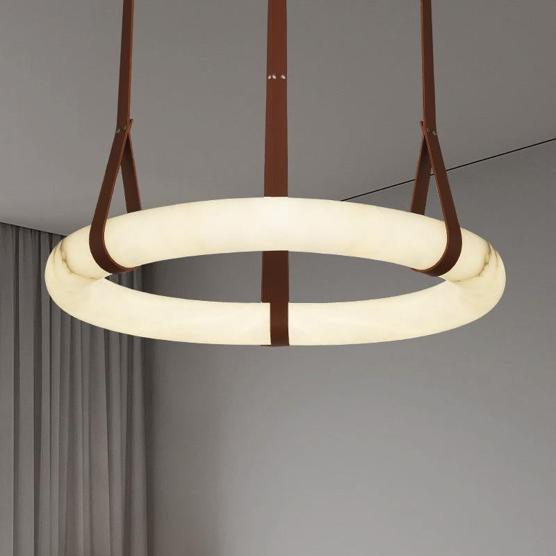 Tarys Alabaster Chandeliers  Ring Leather Strap Version B