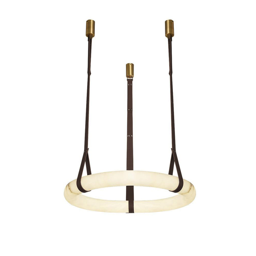Tarys Alabaster Chandeliers  Ring Leather Strap Version B