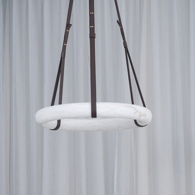 Tarys Alabaster Chandeliers  Ring Leather Strap Version B