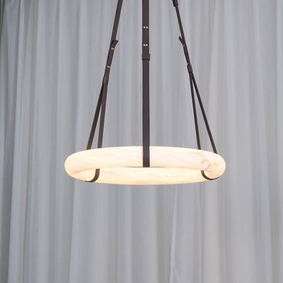 Tarys Alabaster Chandeliers  Ring Leather Strap Version B