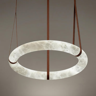Tarys Alabaster Chandeliers  Ring Leather Strap Version B