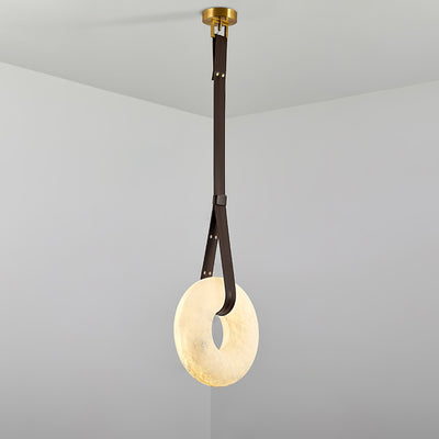Tarys Alabaster Chandeliers  Ring Leather Strap Version B