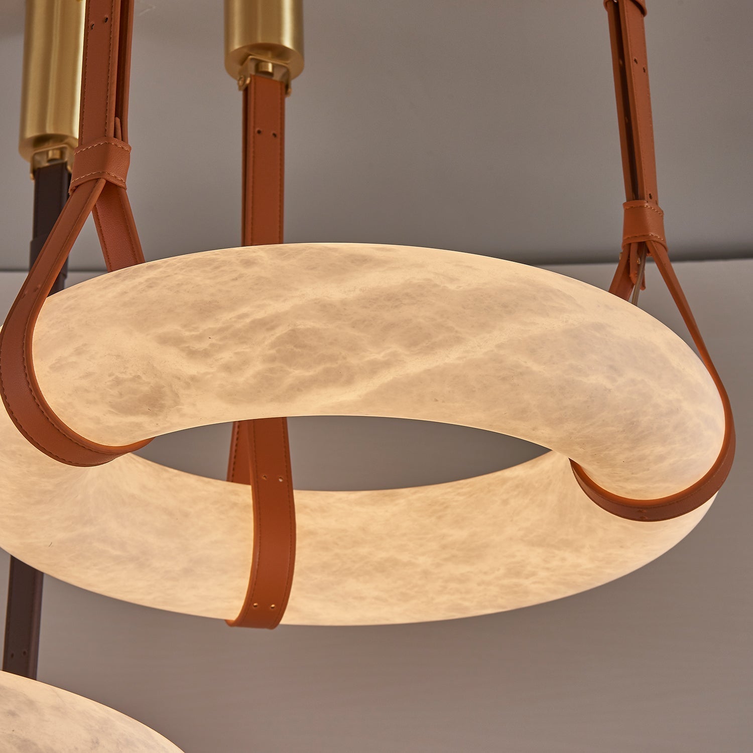 Tarys Alabaster Chandeliers  Ring Leather Strap Version B