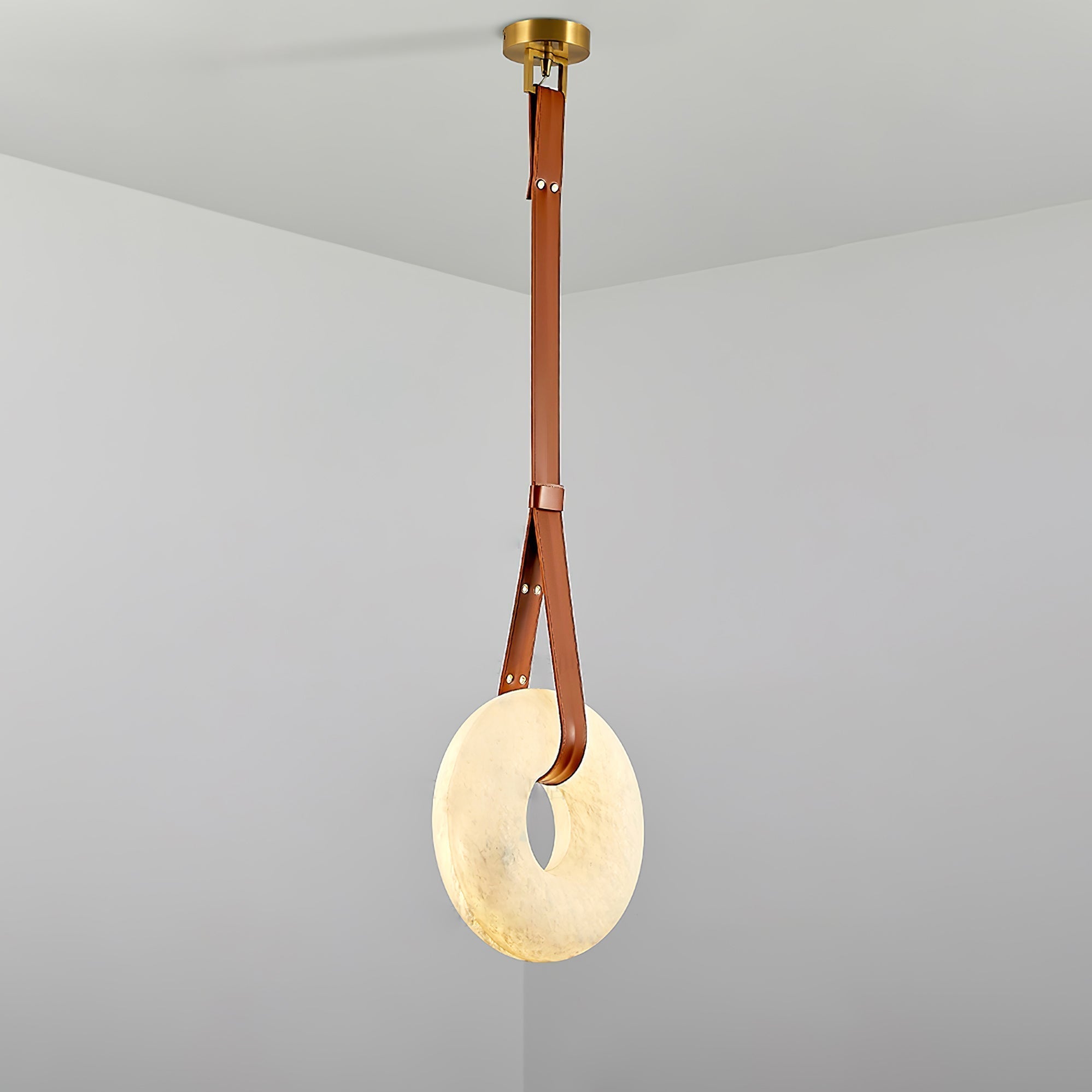 Tarys Alabaster Chandeliers  Ring Leather Strap Version B