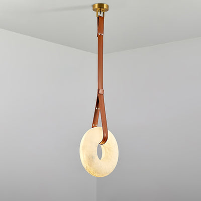 Tarys Alabaster Chandeliers  Ring Leather Strap Version B
