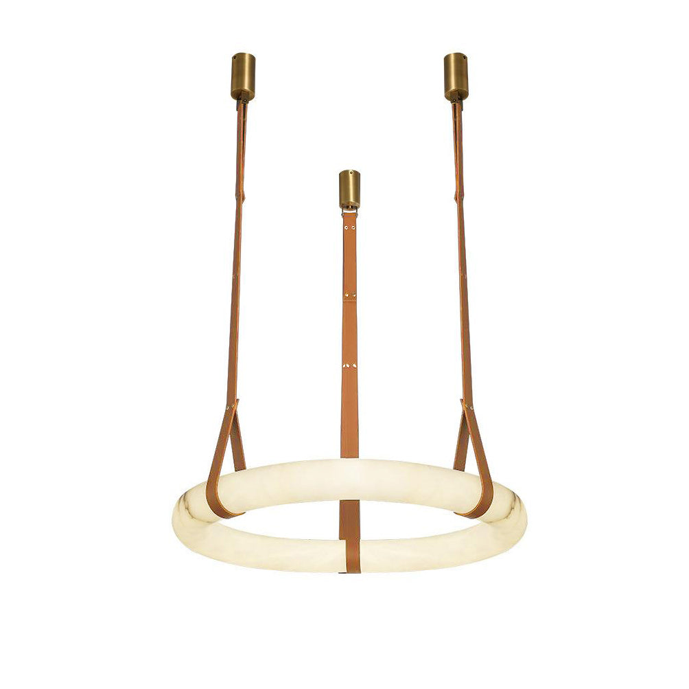 Tarys Alabaster Chandeliers  Ring Leather Strap Version B