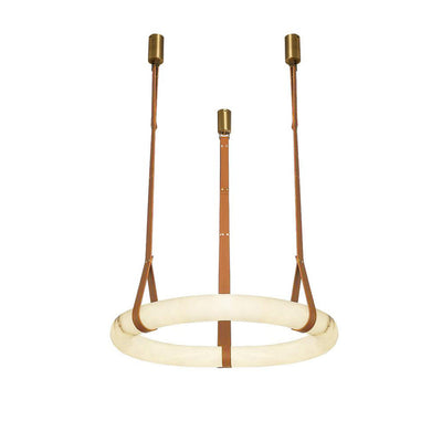 Tarys Alabaster Chandeliers  Ring Leather Strap Version B