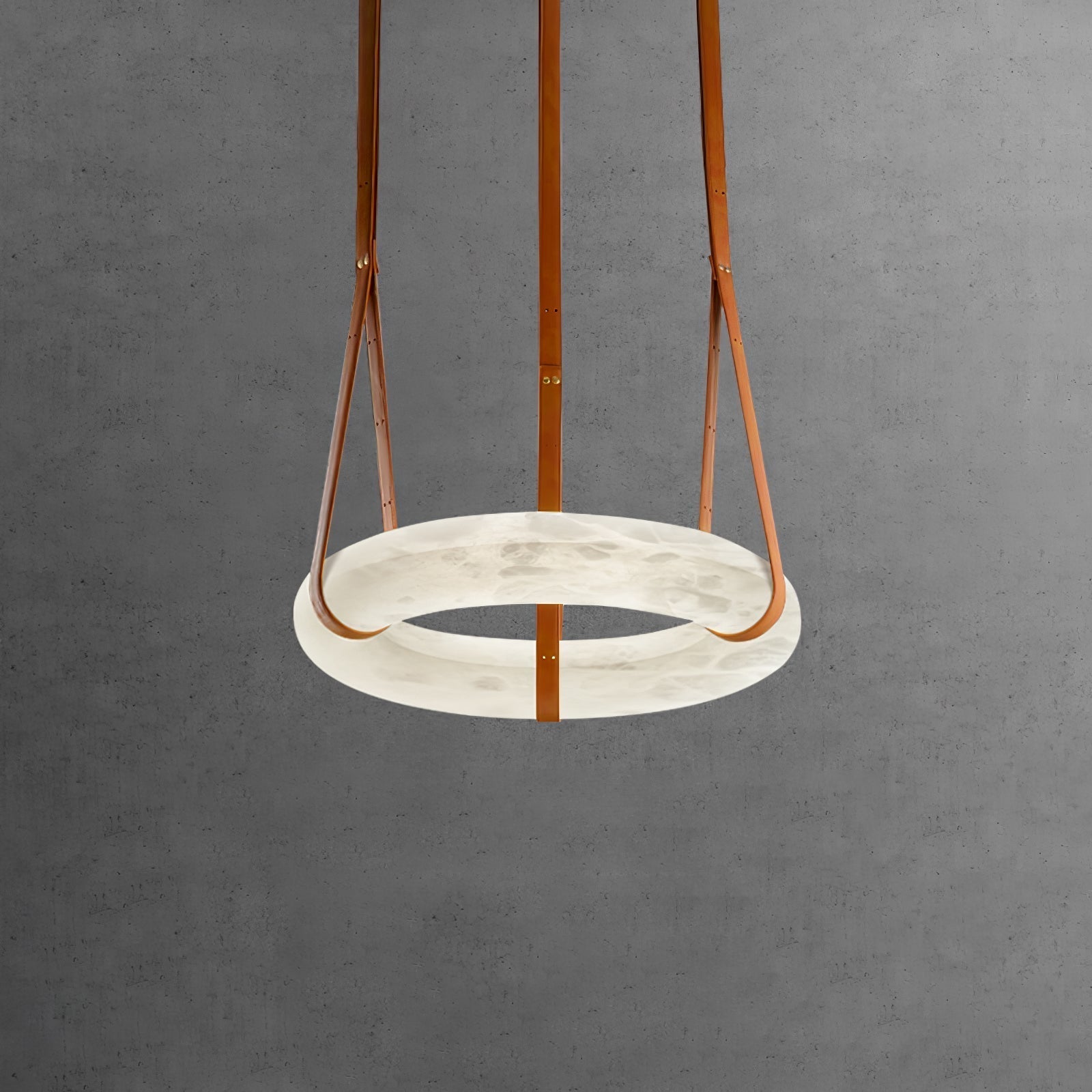 Tarys Alabaster Chandeliers  Ring Leather Strap Version B