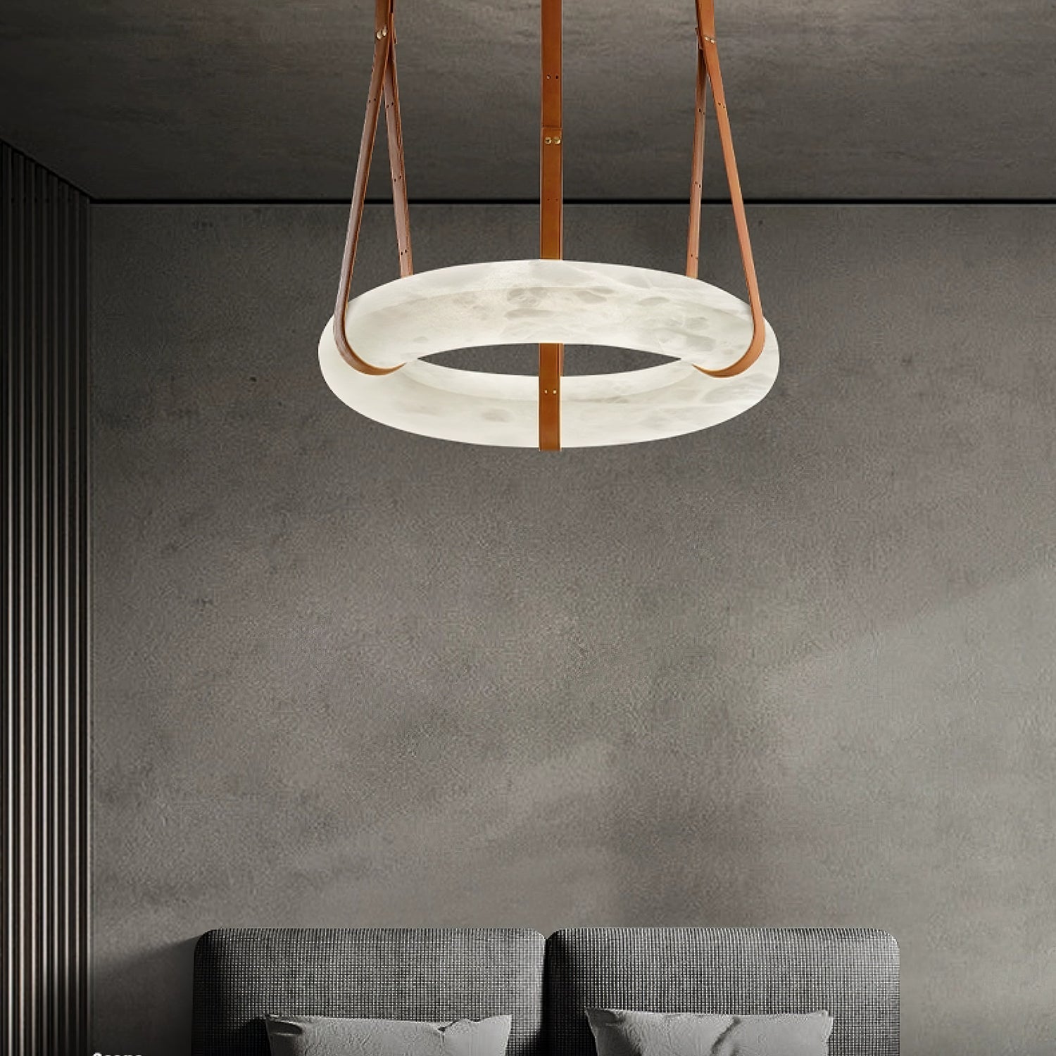 Tarys Alabaster Chandeliers  Ring Leather Strap Version B