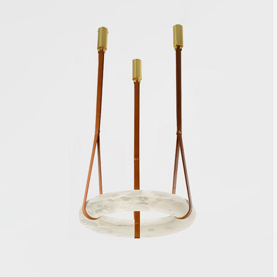 Tarys Alabaster Chandeliers  Ring Leather Strap Version B