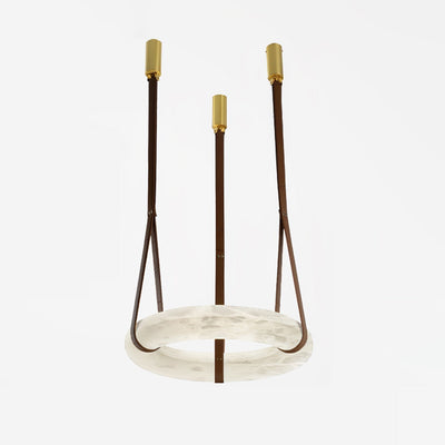 Tarys Alabaster Chandeliers  Ring Leather Strap Version B