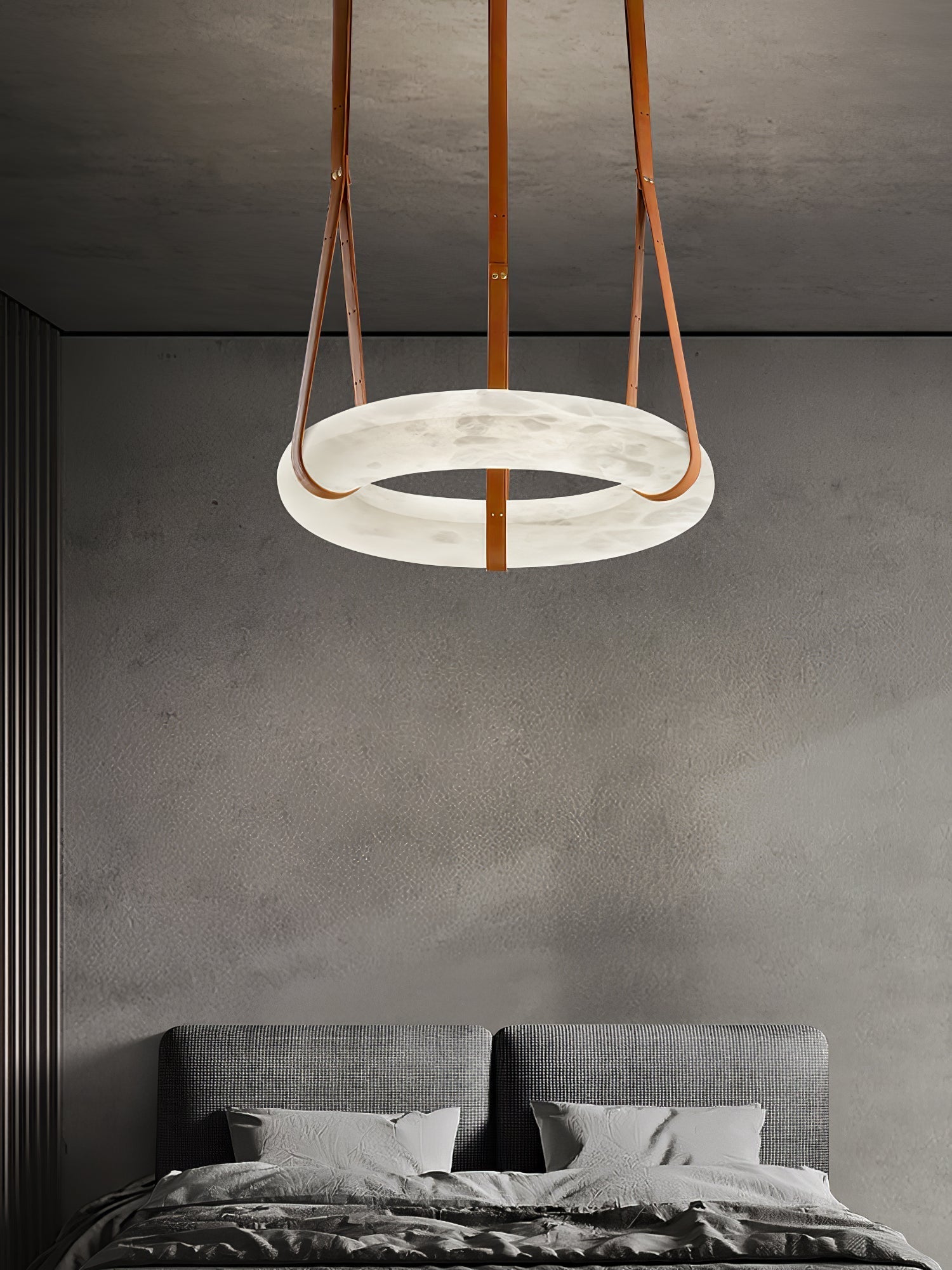 Tarys Alabaster Chandeliers  Ring Leather Strap Version B
