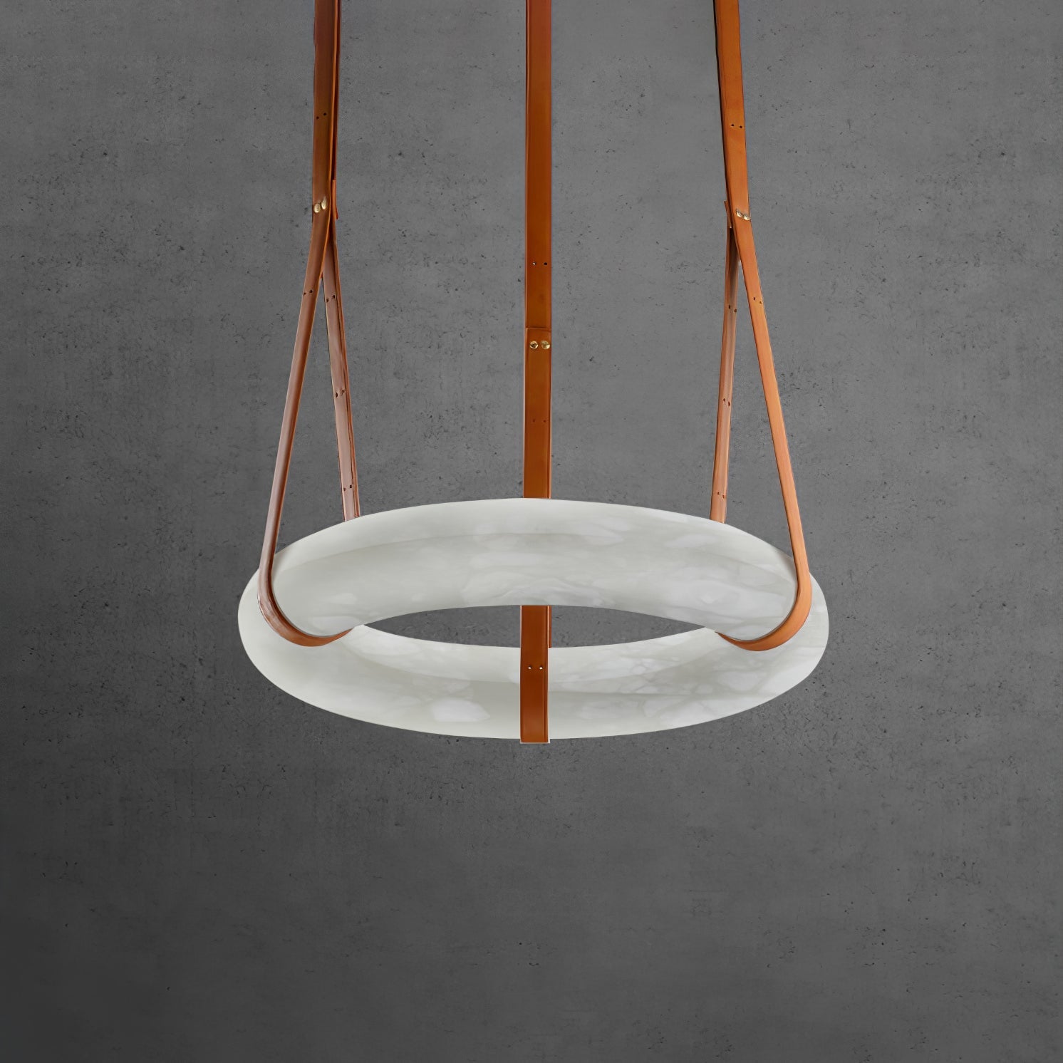 Tarys Alabaster Chandeliers  Ring Leather Strap Version B