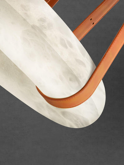 Lixor Alabaster Chandeliers  Ring Leather Strap  Version A