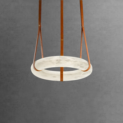 Tarys Alabaster Chandeliers  Ring Leather Strap Version B