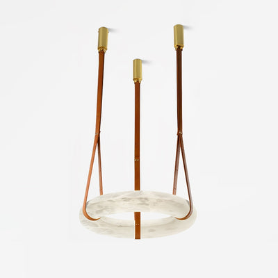 Tarys Alabaster Chandeliers  Ring Leather Strap Version B