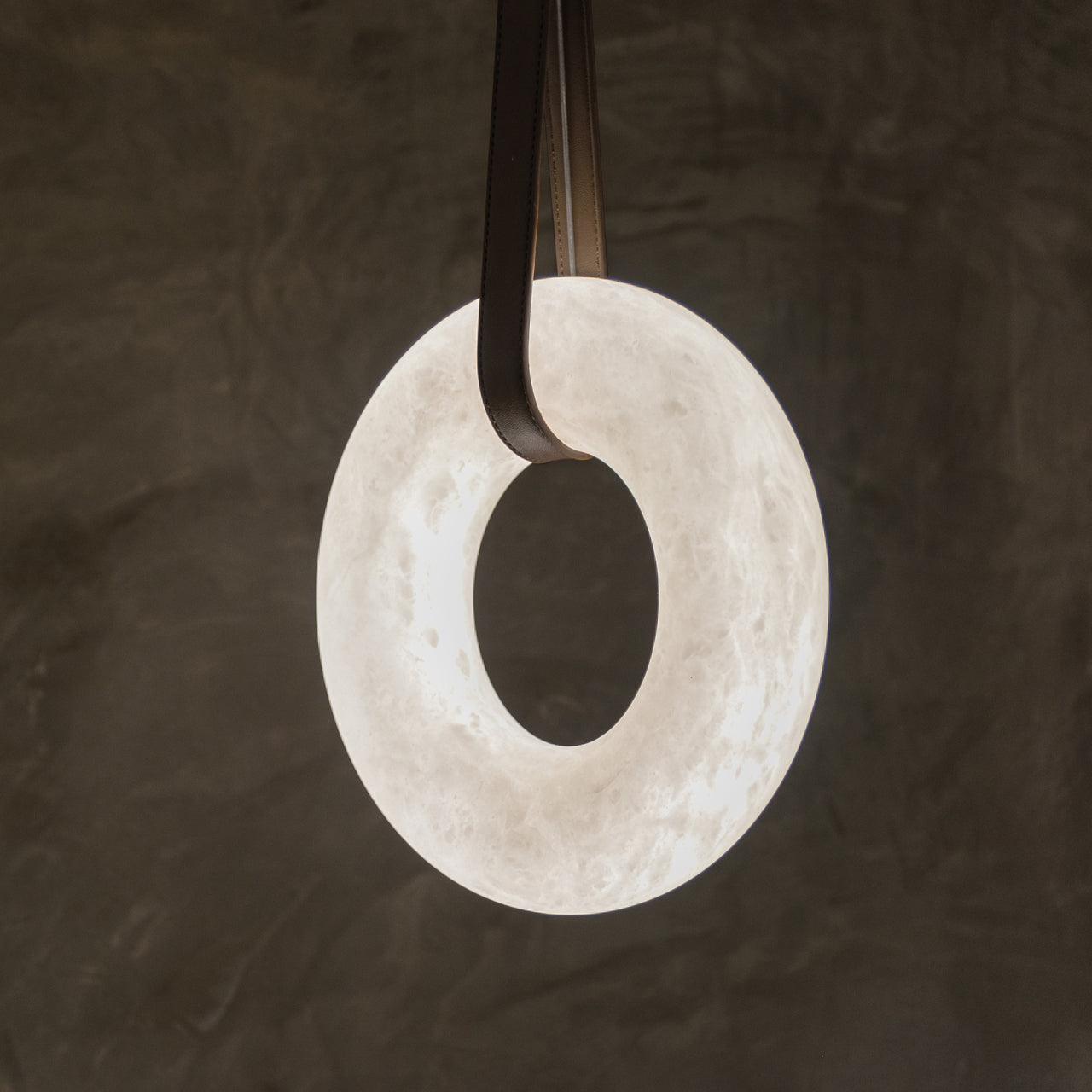 Tarys Alabaster Chandeliers  Ring Leather Strap Version B
