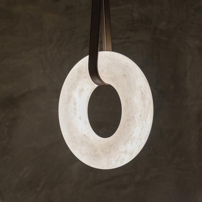 Tarys Alabaster Chandeliers  Ring Leather Strap Version B