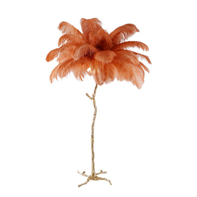 Selis Feather Brass Floor Lamp