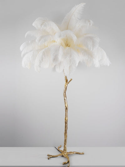 Selis Feather Brass Floor Lamp