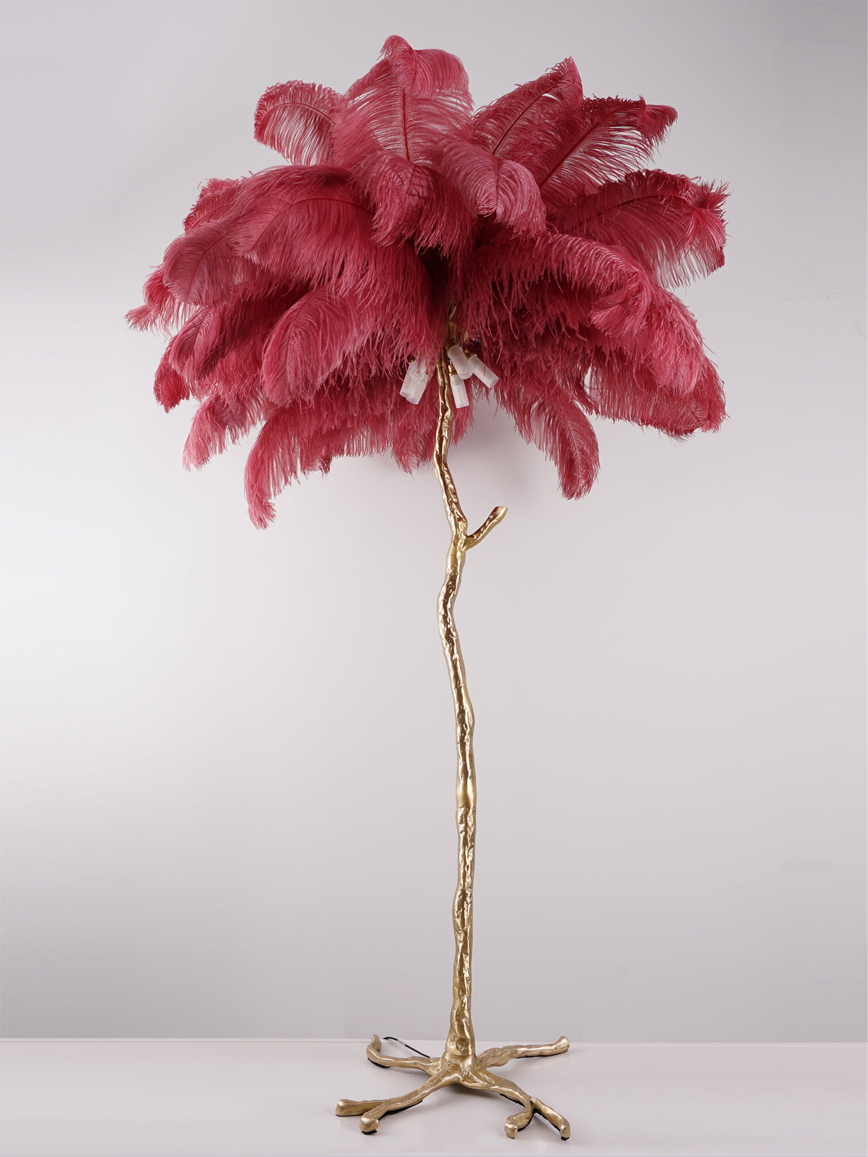 Selis Feather Brass Floor Lamp