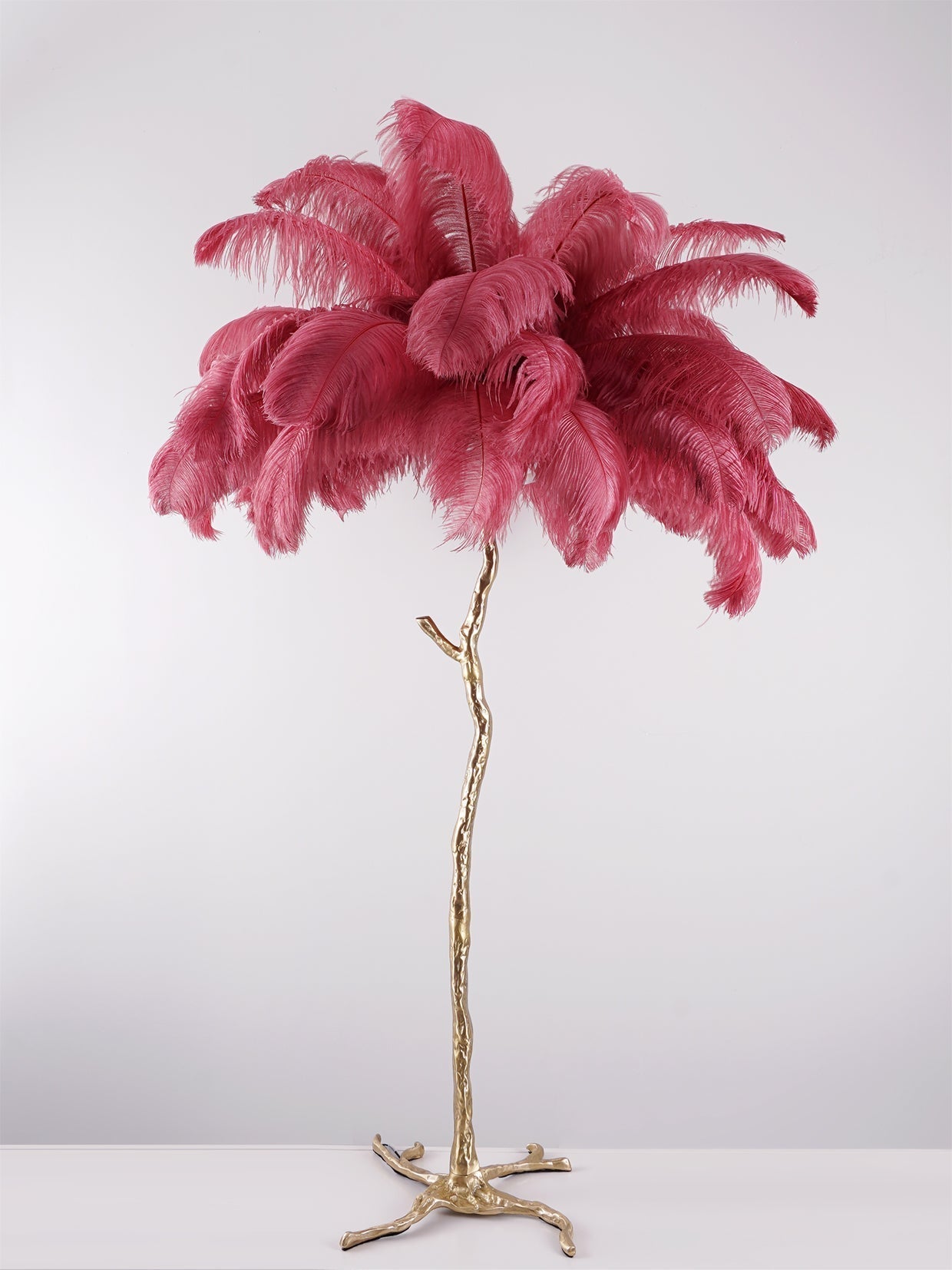 Selis Feather Brass Floor Lamp