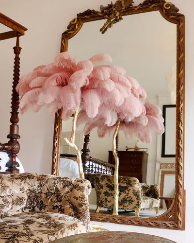Selis Feather Brass Floor Lamp