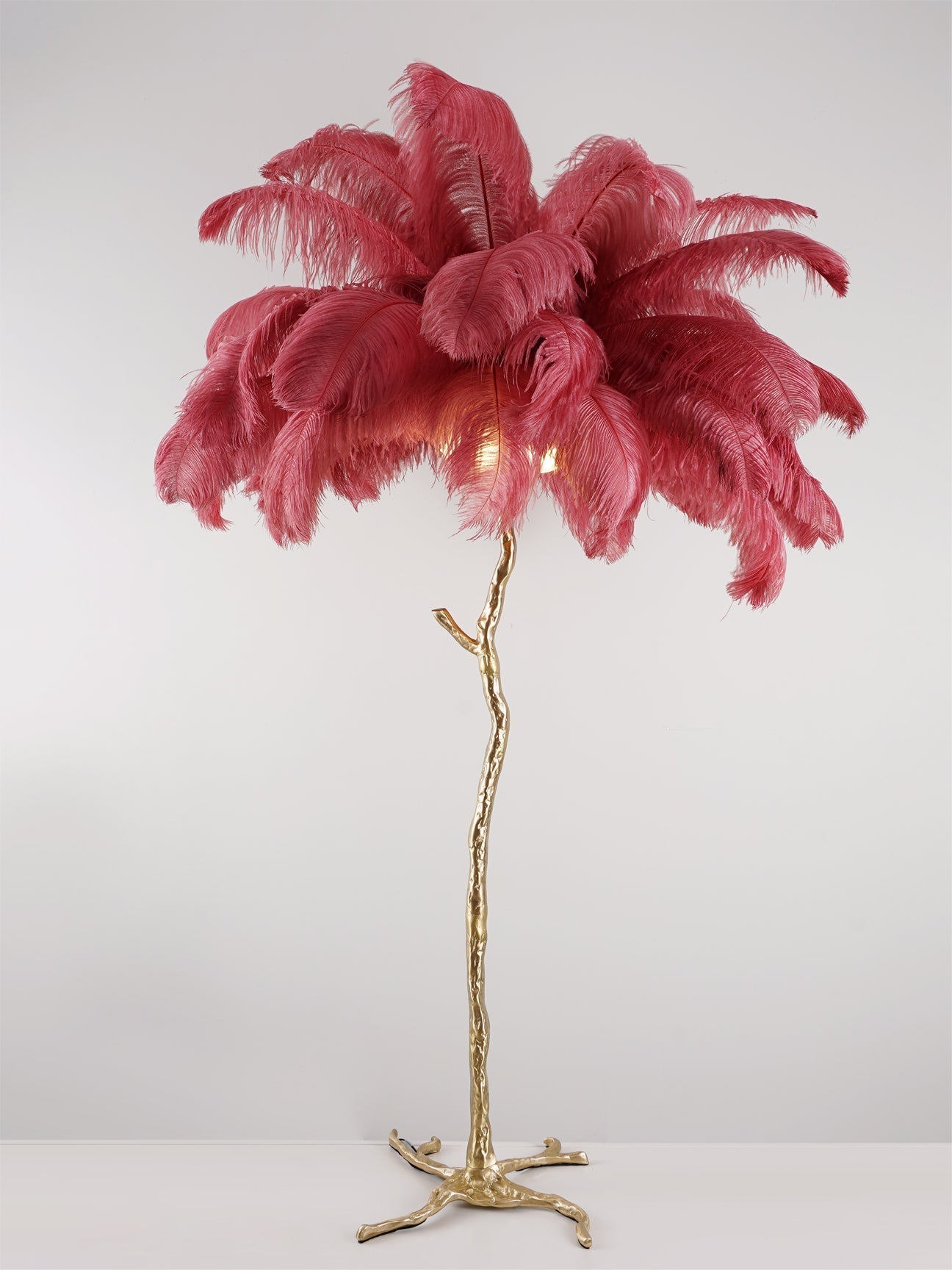 Selis Feather Brass Floor Lamp