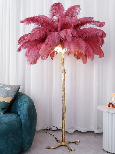 Selis Feather Brass Floor Lamp