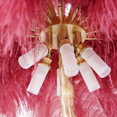 Selis Feather Brass Floor Lamp