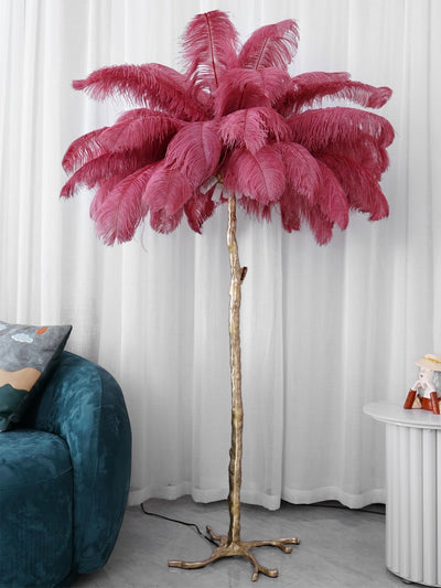 Selis Feather Brass Floor Lamp