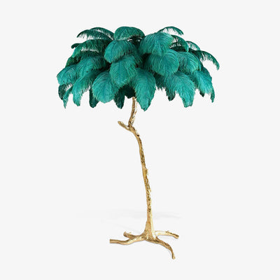 Selis Feather Brass Floor Lamp