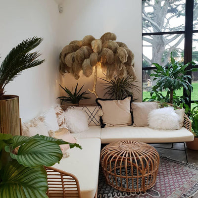 Selis Feather Brass Floor Lamp