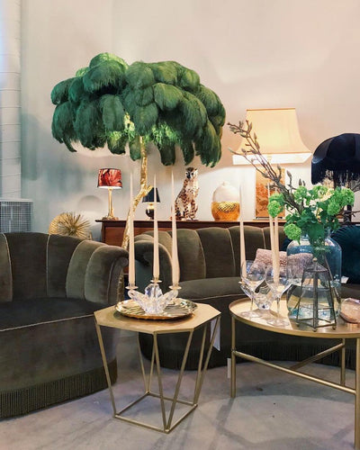 Selis Feather Brass Floor Lamp