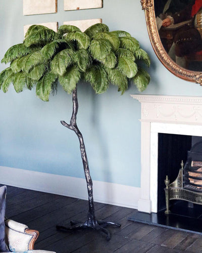 Selis Feather Brass Floor Lamp
