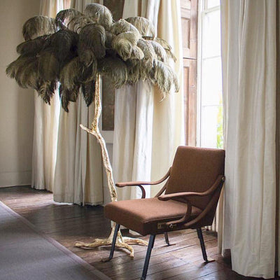 Selis Feather Brass Floor Lamp