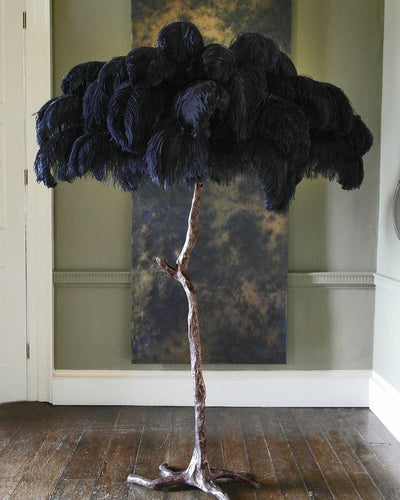 Selis Feather Brass Floor Lamp