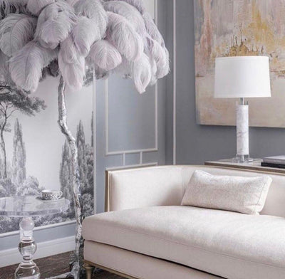 Selis Feather Brass Floor Lamp