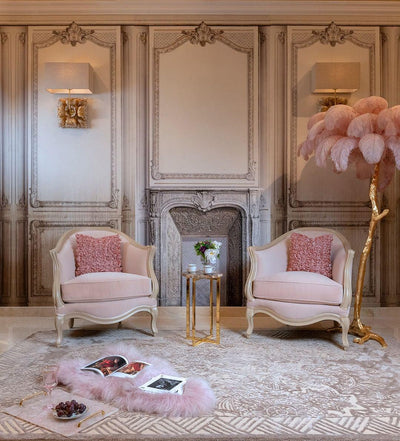 Selis Feather Brass Floor Lamp