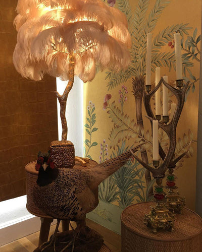 Selis Feather Brass Floor Lamp