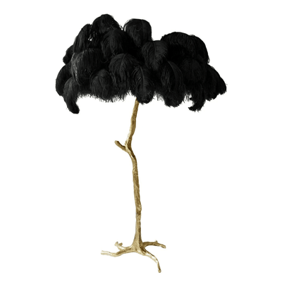 Selis Feather Brass Floor Lamp