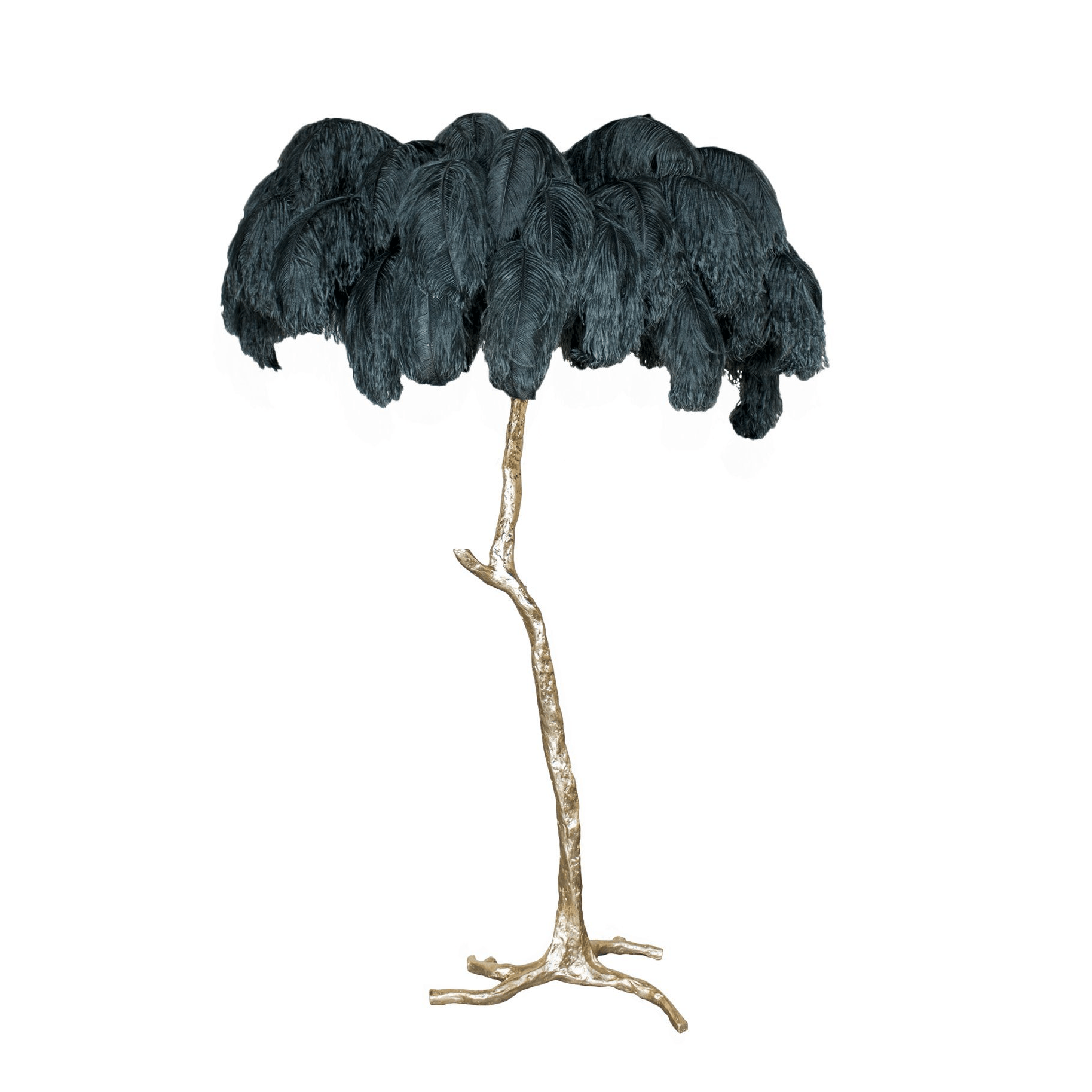 Selis Feather Brass Floor Lamp