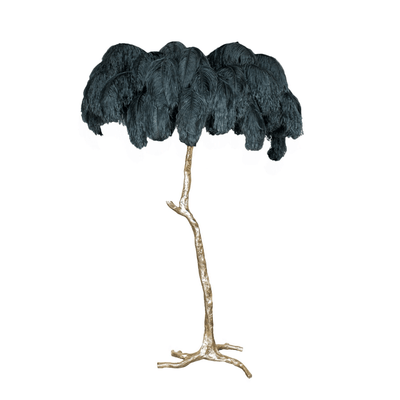 Selis Feather Brass Floor Lamp