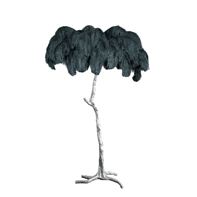 Selis Feather Brass Floor Lamp