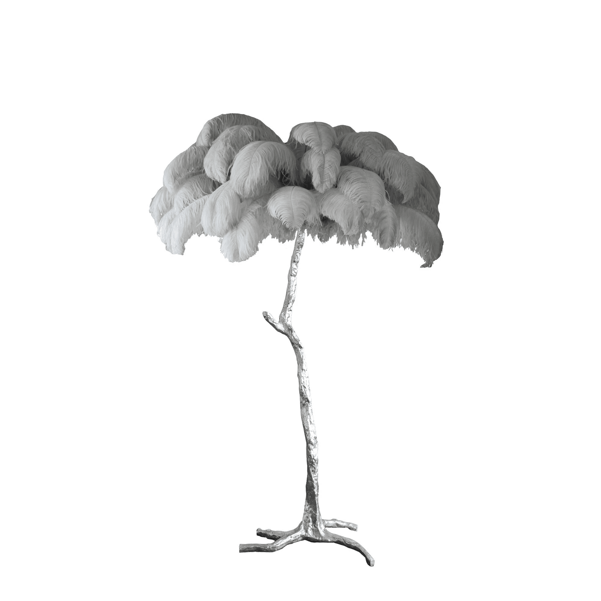 Selis Feather Brass Floor Lamp