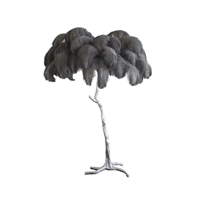 Selis Feather Brass Floor Lamp