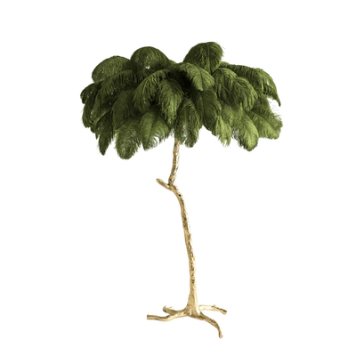 Selis Feather Brass Floor Lamp